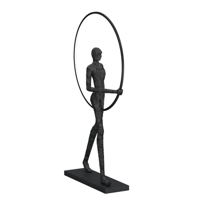 Floor lamp Man carries light circle — Ver 3