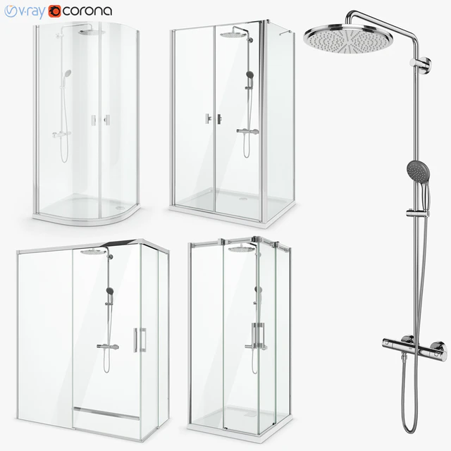 Set of shower cabins Radaway set 50 — Descargar