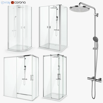 Set of shower cabins Radaway set 50 — Ver 1
