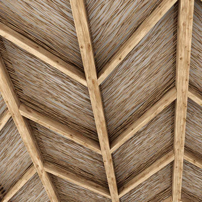 Ceiling branch thin angle n1 / Angular ceiling from branches — Ver 4