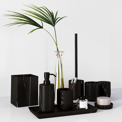 Nexus Black Marble Bath Accessories — Скачать