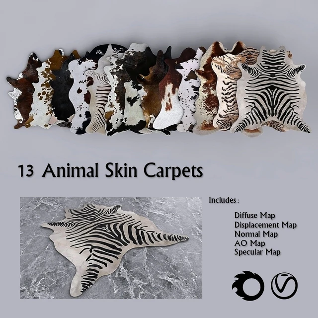 13 PBR Animal Skin Carpets — Descargar