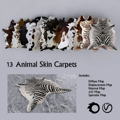 13 PBR Animal Skin Carpets — Ver 1