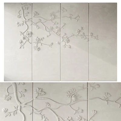 Japandi Floral Wall Panels — Ver 1
