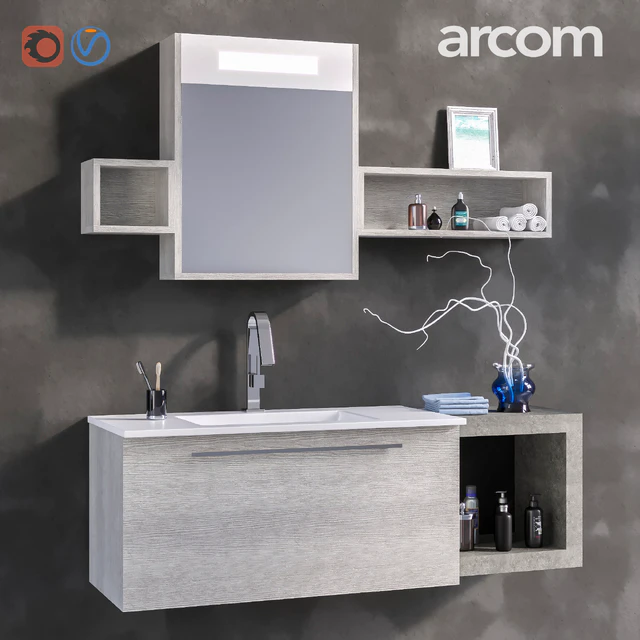 Bathroom furniture set E.LY COMPOSITION 40 — Download