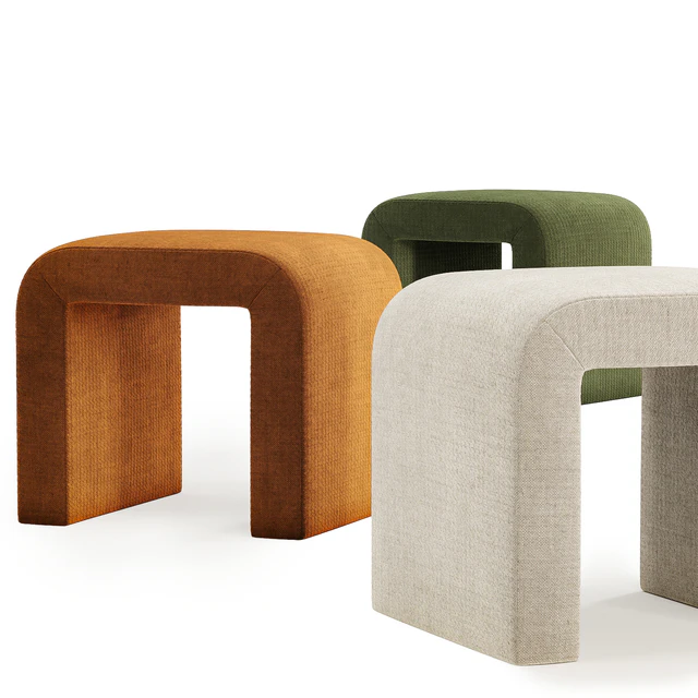 Sophia Luxury Curved Upholstered Ottoman Bench — Скачать