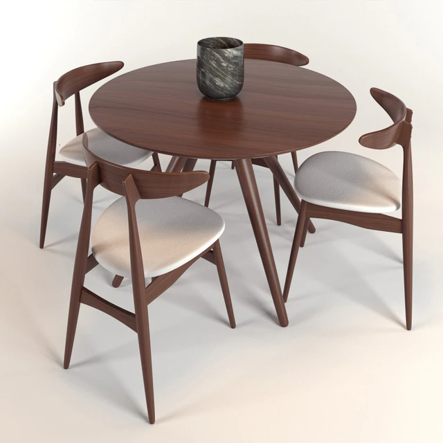 Обеденный стол и стулья Hans J. Wegner / Dining table and chairs set Hans J. Wegner — Скачать