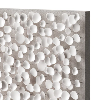 Art canvas with white petals — Ver 4