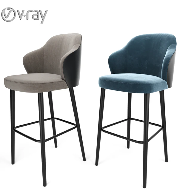 Minotti Leslie Steel Bar Stool — Descargar