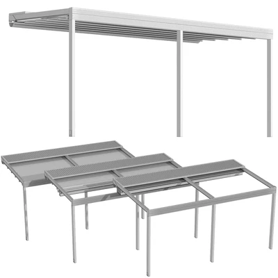Металлическая пергола беседка навес с брезентом / Metal pergola gazebo canopy with awning — Вид 7