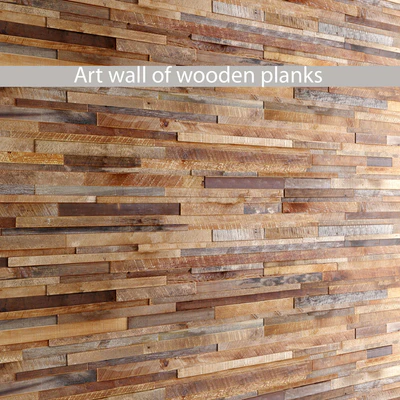 wood wall art, декор для стены, деревянная панель, планки, доски, деревянная мозаика — Вид 1