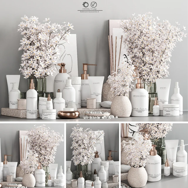 Bathroom Accessories with Plant A — Descargar