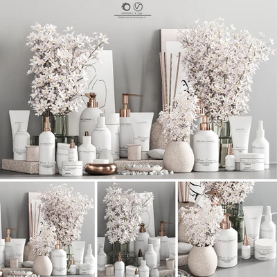 Bathroom Accessories with Plant A — Ver 1