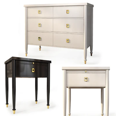Комод  и тумба прикроватная Lacourte. Dresser, nightstand by Williams Sonoma — Вид 1