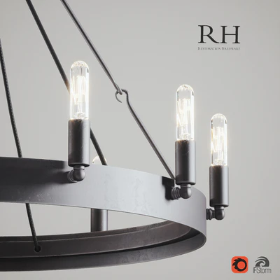 CAMINO VINTAGE CANDELABRA/FILAMENT ROUND CHANDELIER IRON — Вид 3