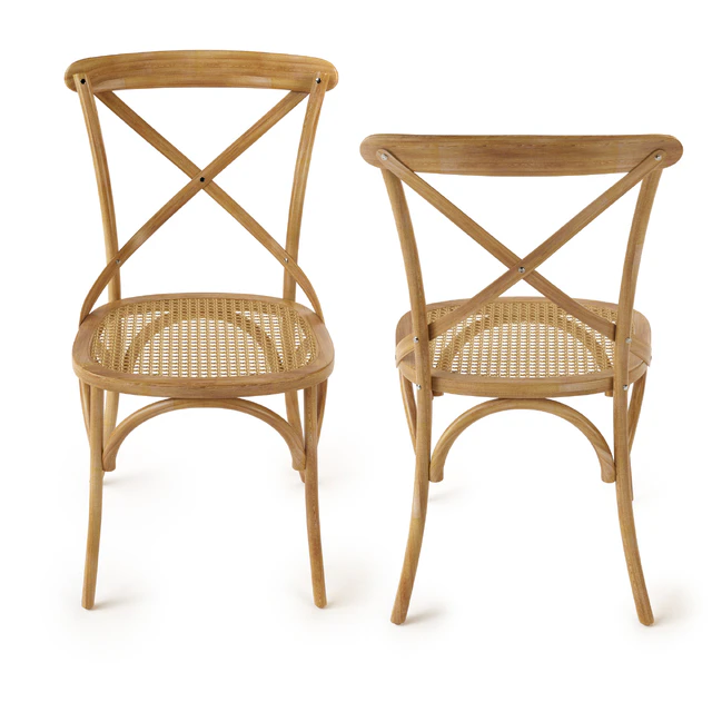 Chair in oak and wicker Cedak — Descargar