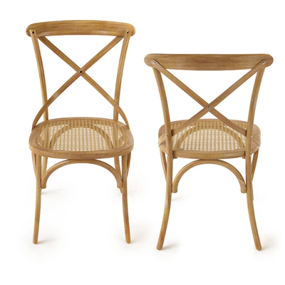 Chair in oak and wicker Cedak — Ver 5