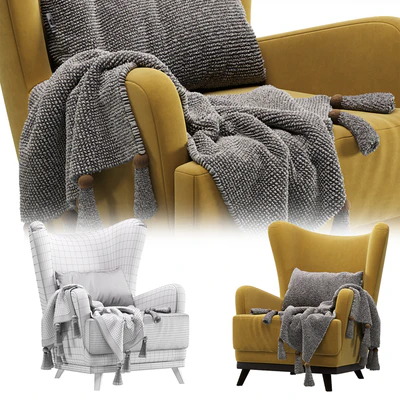Armchair Oxford Velvet Yellow by Divan.ru / Кресло Оксфорд Velvet Emerald — Вид 7