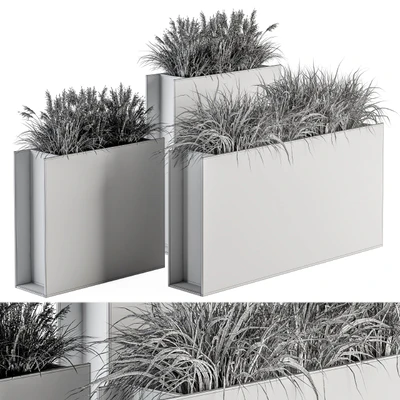 Outdoor Plant Set 288 - Grass in Plant Box — Ver 5