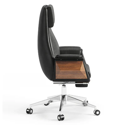 Back Adjustable Swivel Black Executive Chair — Ver 6