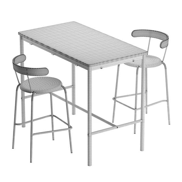 Стул барный Ингвар Ikea и стол Томмарюд — Скачать