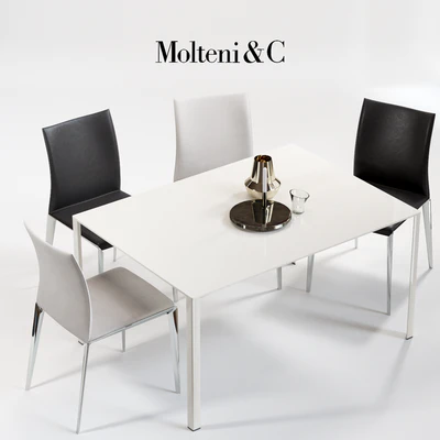 Molteni Dart Chair and Lessless Table — Ver 3