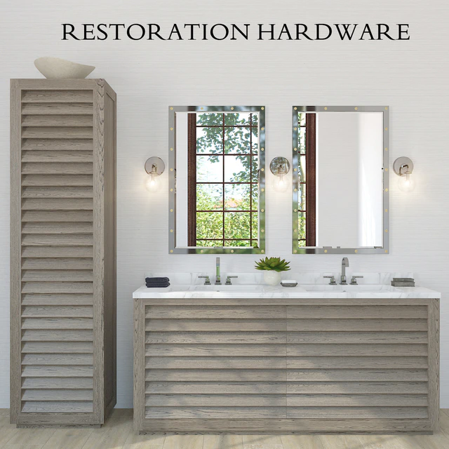 Restoration Hardware Grand Shutter vanity sink (2x) — Descargar