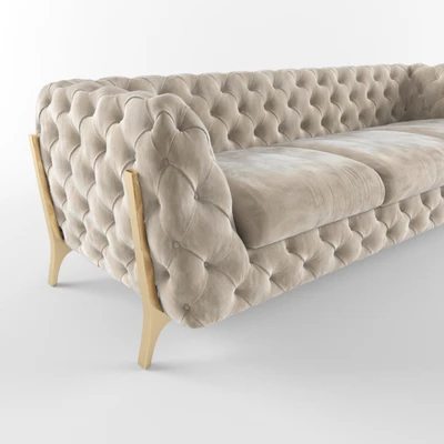Belle Epoque Chesterfield Tufted Sofa — Ver 3