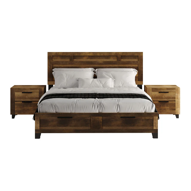 Morales Rustic Wood Bed — Descargar
