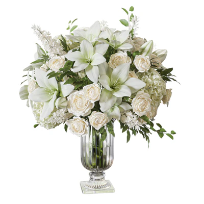 Flower Set 070 Lily rose crystal vase — Ver 7