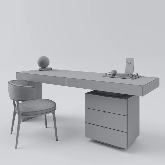 Minotti Carson Writing Desk and B&B Italia Caratos — Скачать
