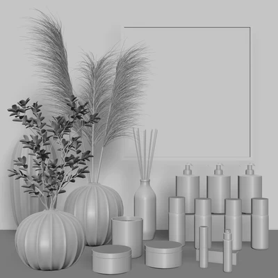 Bathroom Accessories Decor Set # 3 — Ver 5