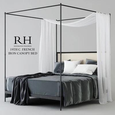 RH 19TH С FRENCH IRON CANOPY BED — Вид 1