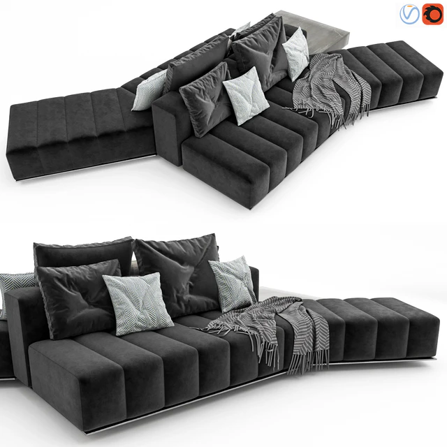 Minotti Freeman Lounge Arrangement 01 — Descargar