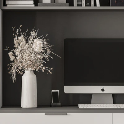 Home Office White Table - Office Furniture 260 — Ver 5