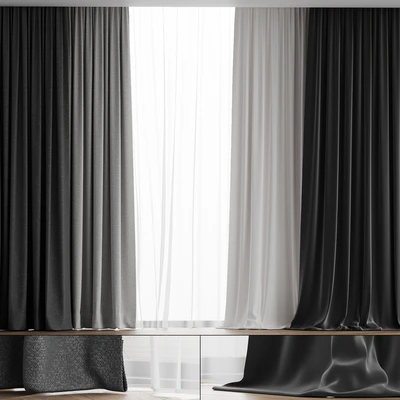 Curtain set and tulle 06 — Ver 1