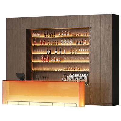 A luminous minimalistic bar with a bar counter — Вид 1