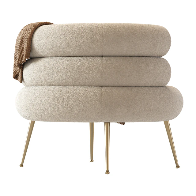 White Barrel Lounge Chair — Скачать