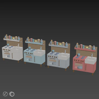Ellipse Children's play kitchen — Ver 7