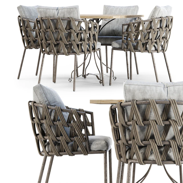 Outdoor garden furniture set v01 / Furniture set — Descargar