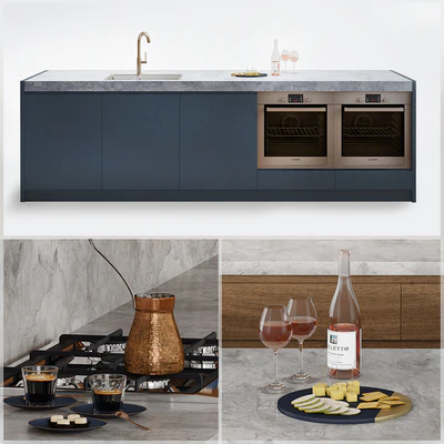 Marble & wood kitchen — Вид 3