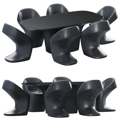 Vondom Ufo Dining Table and Chair — Ver 1