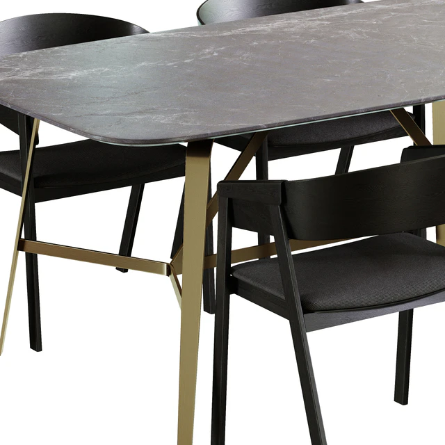 Dining table Dark chair Dellin STD — Descargar
