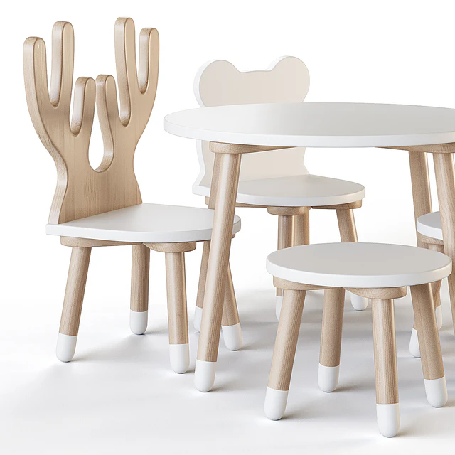Smile Artwood table and chairs for nursery — Descargar