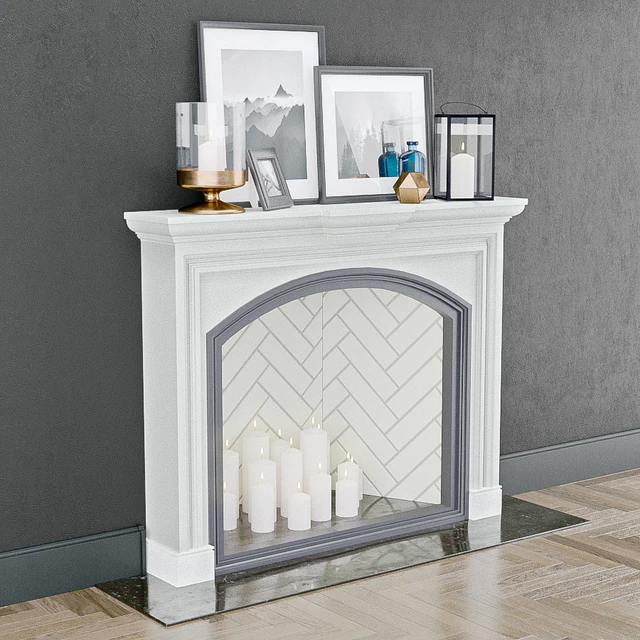 Fireplace with decor — Descargar