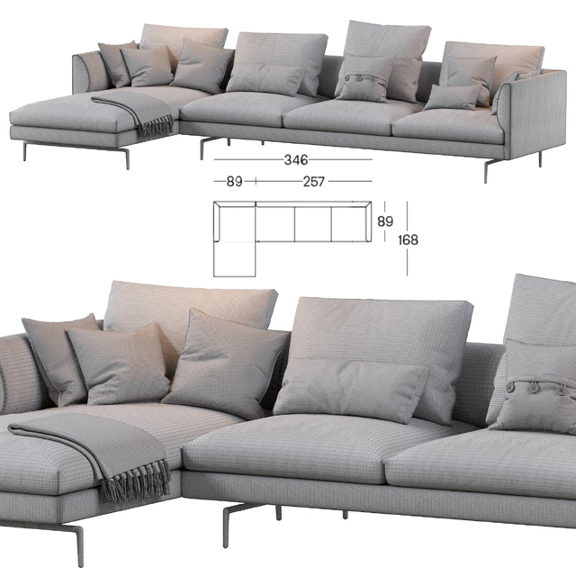 1333 Flamingo Zanotta Sofa — Descargar