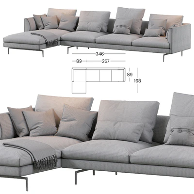 1333 Flamingo Zanotta Sofa — Ver 4