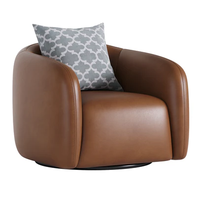 Fresno Leather Swivel Chair — Вид 1