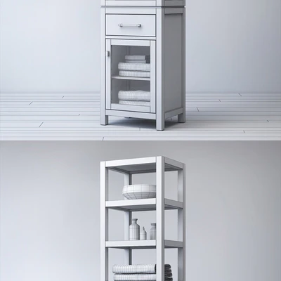 HUTTON OPEN SHELF BATH CABINET — Ver 3