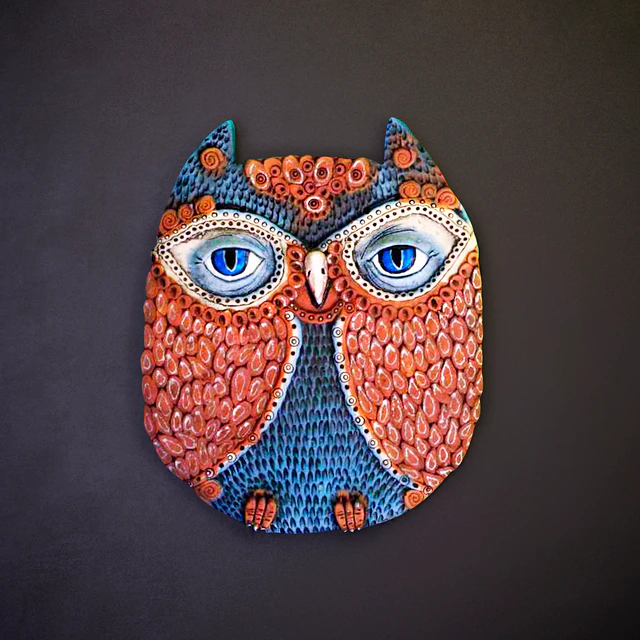 Ceramic panel "Owl" (3 pieces) — Descargar